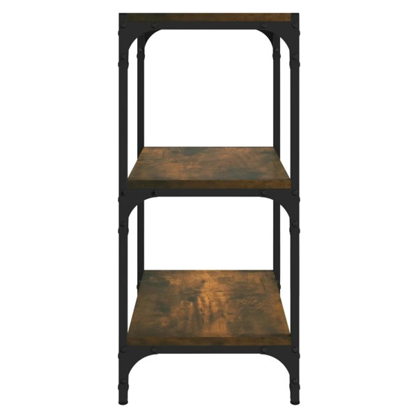 Berkfield Book Cabinet Smoked Oak 40x33x70.5 cm Engineered Wood and Steel