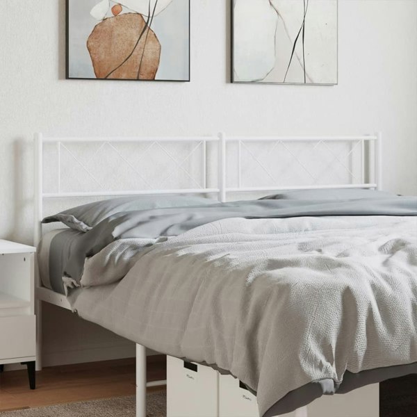 Berkfield Metal Headboard White 156x90 cm