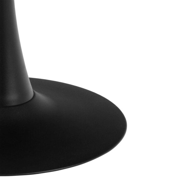 Wyld Haus Cloverfern Brown Ceramic Round Dining Table Black Base