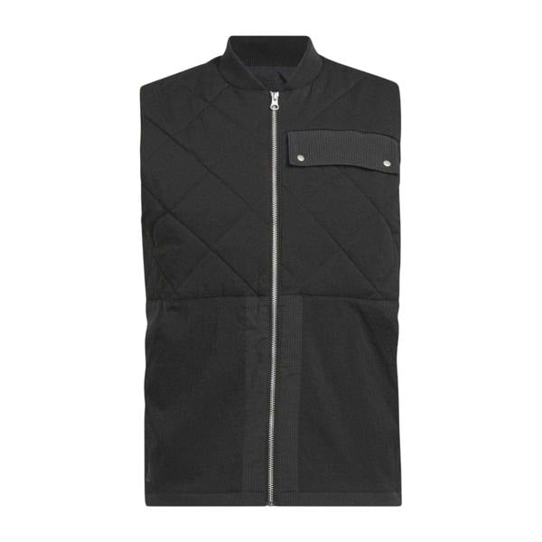 Adidas Mens Golf Quilted Recycled Polyester Gilet - Black - 