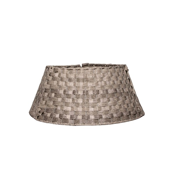 Samuel Alexander 40/58cm Samuel Alexander Medium KD Plastic Wicker Rattan Woven Christmas Tree Skirt in Grey