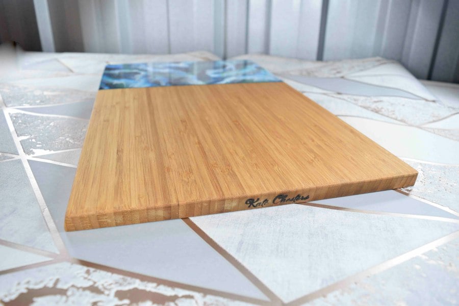 Kate Chesters Art Large Bamboo Cutting Board 45cm