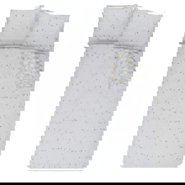 Smart Living Printed Reversible Circle Geo Duvet Cover With Pillowcases - Ochre