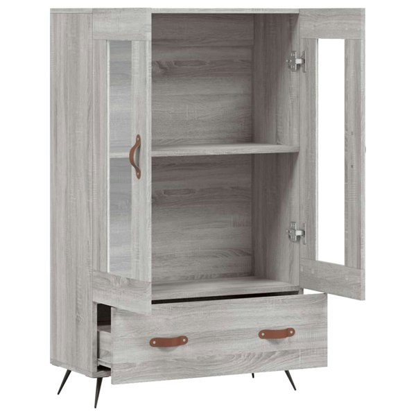 Berkfield Highboard Grey Sonoma 69.5x31x115 cm Engineered Wood
