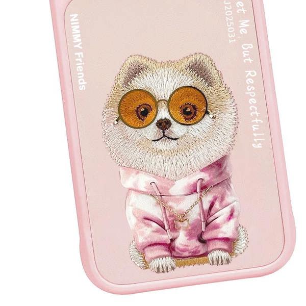 Nimmy Friends Nimmy Glass Cool Dog Case with MagSafe for iPhone 17 Pro Max 6.9" Pink - N-YJ-IP17-PRO-MAX-031
