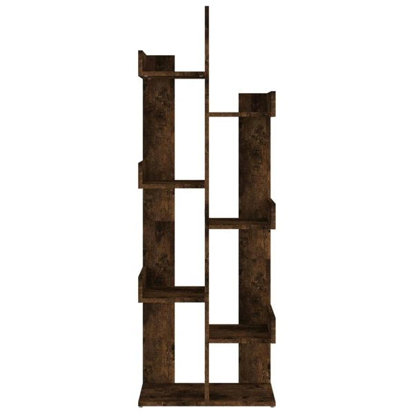 Berkfield Book Cabinet 48x25.5x140 cm Smoked Oak Engineered Wood