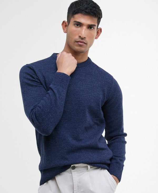 Barbour Tisbury Crew Neck Knitted Jumper - Deep Blue