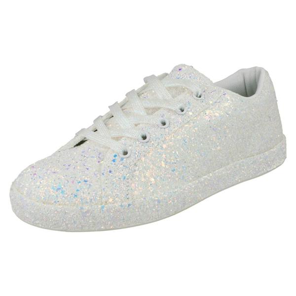 Spot On Ladies Spot On Glitter Trainers F7100