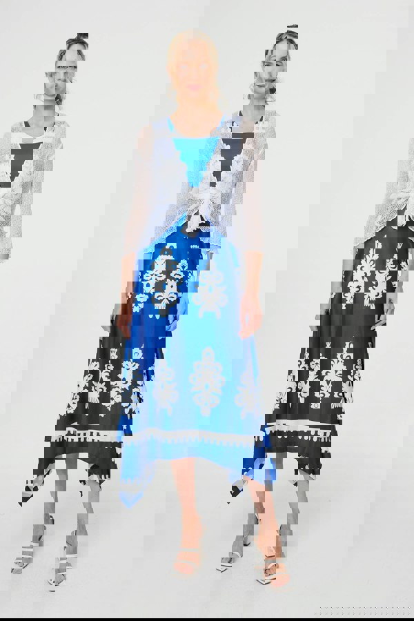 White | Sheer 3/4 Sleeve Open Front Cardigan
