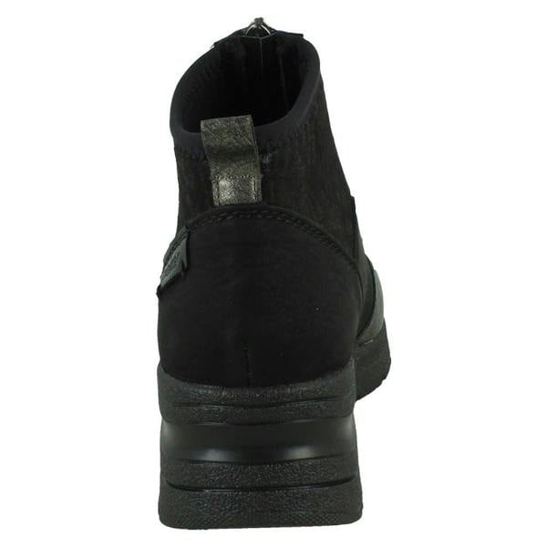 Rieker Ladies Rieker Wedge Heel Casual Front Zip Trainer Boots N9362