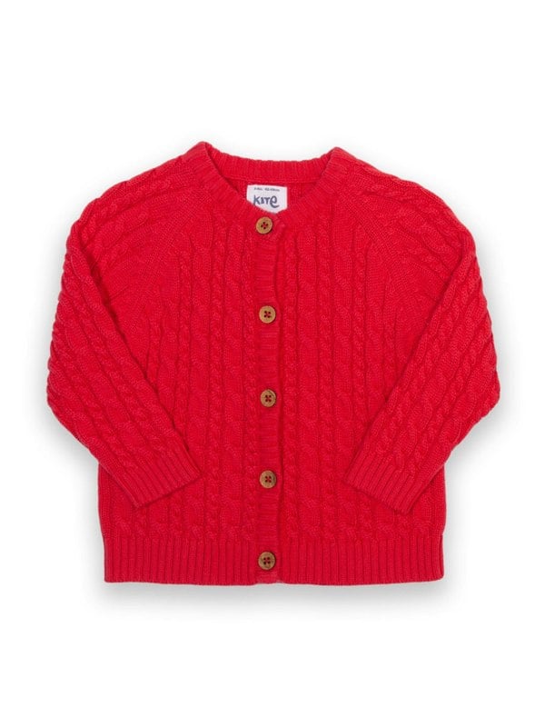 Kite Baby Organic My First Cardi Red