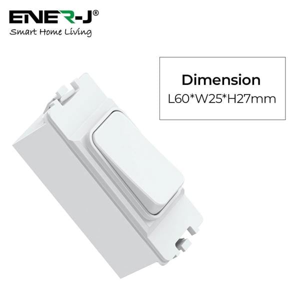 ENER-J Wireless & Batteryless Kinetic Grid Switch,Pro + 500W RF Receiver (can fit into MK plate)