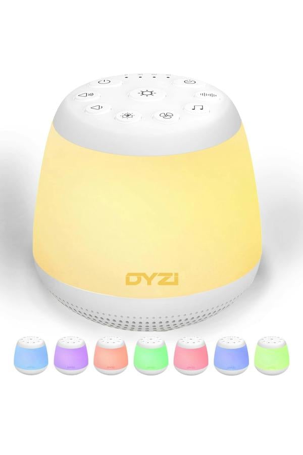 Dyzi Portable White Noise Machine Rechargeable Kids Sleep Aid Night Light