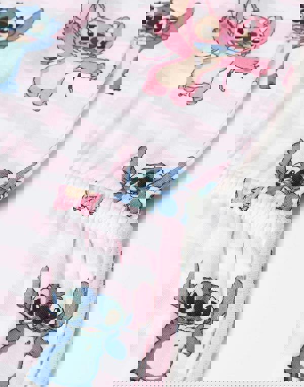 Disney Lilo & Stitch Girls Pink Multi Character AOP Sleeveless Playsuit