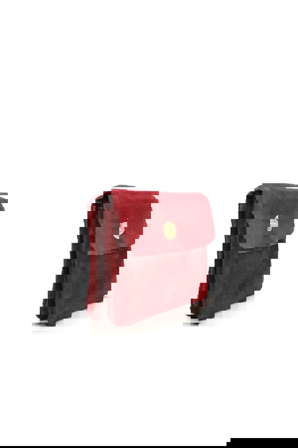 Pluspup Compact Snap Button Slim Fit Italian Genuine Suede Purse