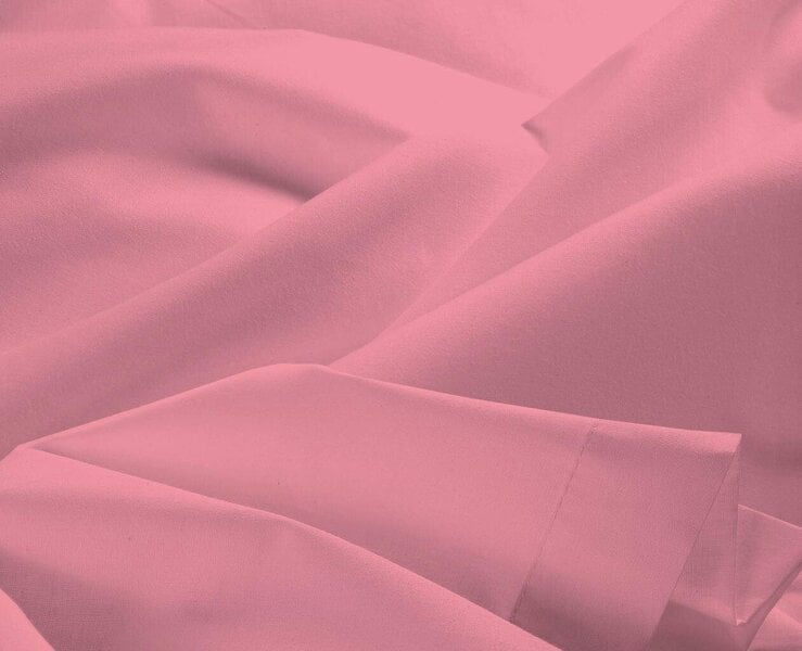 Night Zone 180 Thread Count Percale Flat Sheet – Non Iron Polycotton Bed Linen - Rose
