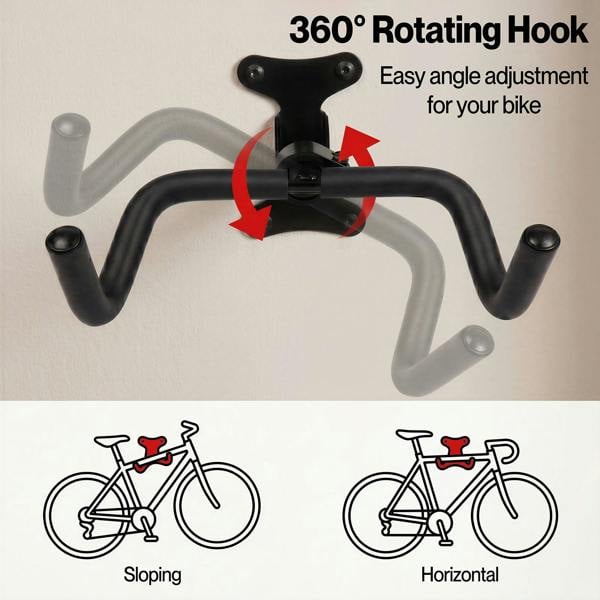 MONVELO Bike Wall Mount Rack Foldable Bicycle Storage Hanger Holder Adjustable