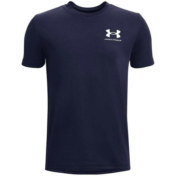 Under Armour Boys Logo Short-Sleeved T-Shirt - Navy/Grey - 