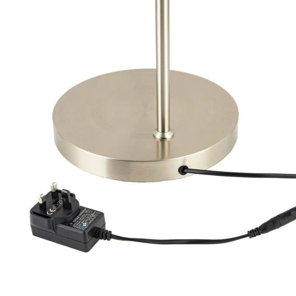Modern Nickel Task Floor Lamp with LED Halo Ring and CCT Memory Dimmer Image 3
