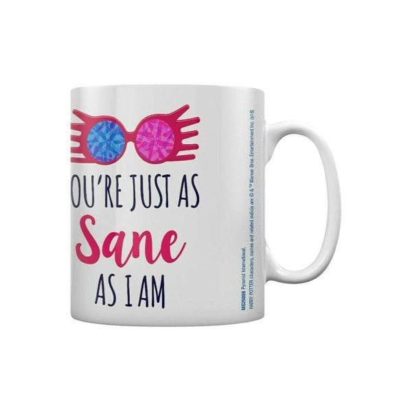 Harry Potter Just As Sane Mug - White/Black/Pink