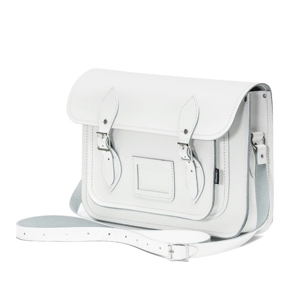 Zatchels Handmade Leather Satchel - White