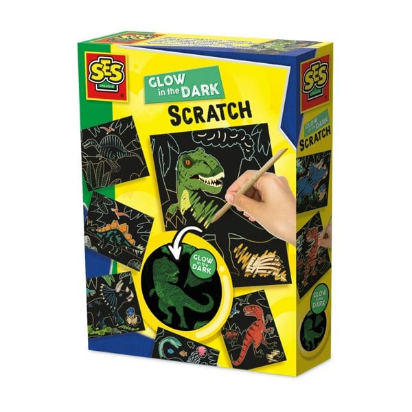  SES Creative Glow in the dark scratch - Dinosaurs