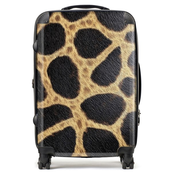 Warren Reed Giraffe Fur Print Suitcase