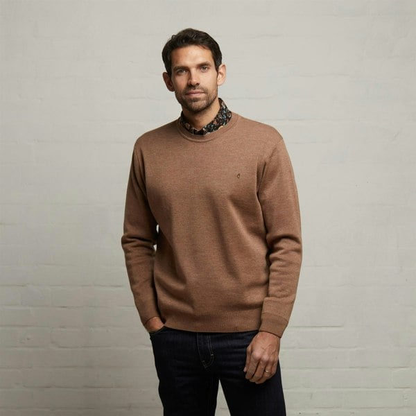 Gabicci G53K04 Mens Long Sleeve Knitted Crew Neck Sweater Gabicci Classic - GRANOLA
