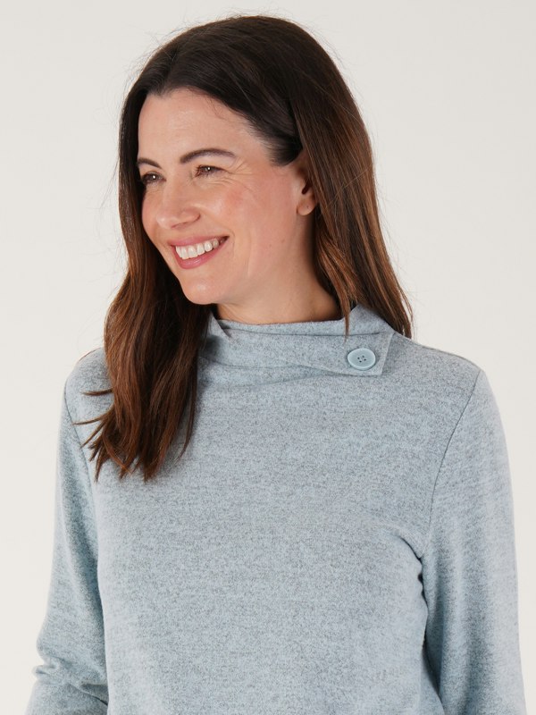 TIGI-Wear Split Glacier Turtleneck Top