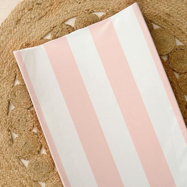 The Tiny Bed Company Anti-Roll Changing Mat - Hamptons (Soft Pink)