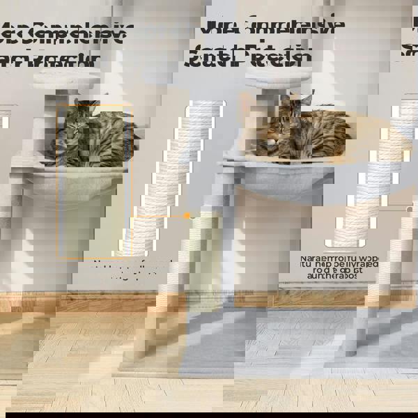 Skylos 143cm Cat Tree Multilevel Scratching Post Climbing Tower Activity Centre