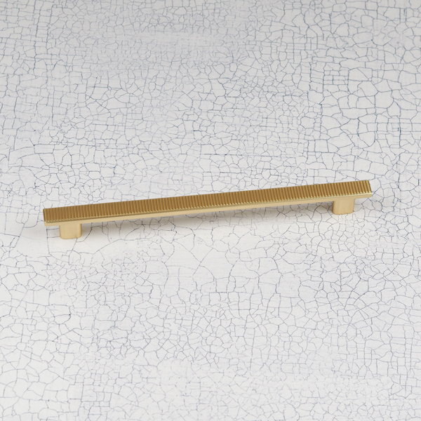 Handle & Home Brushed Brass Ribbed Detailing Handles and Coordinating Knobs