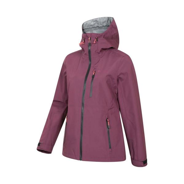 Mountain Warehouse Womens/Ladies Bachill 3 Layer Waterproof Jacket - Berry - 