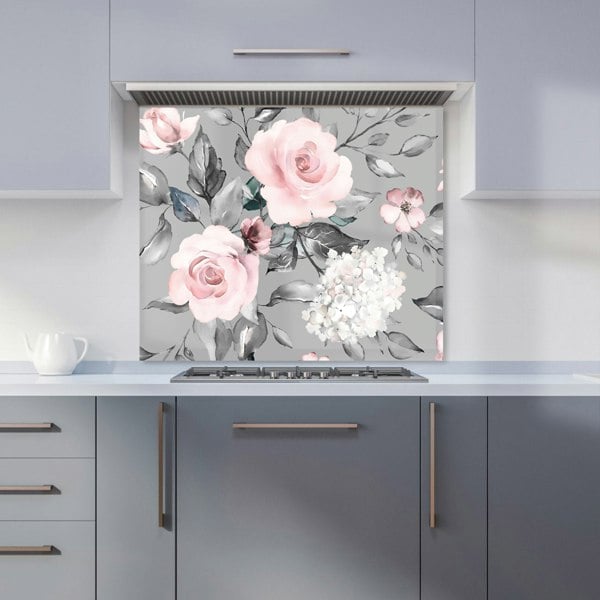 Warren Reed - Designer Dusty Pink Roses Kitchen Splashback