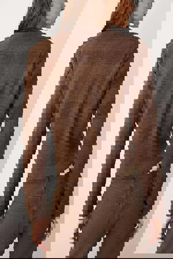 WOVCOR Crew Neck Knit Cardigan