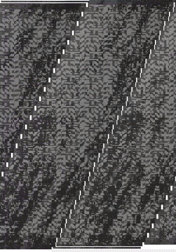 Machine Washable Flatweave Rug Geometric Black