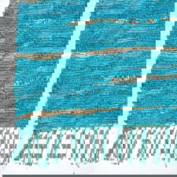 HOMESCAPES Leather Glitter Rug