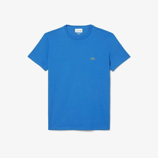 Lacoste Mens Pima Cotton T-Shirt - Blue - 
