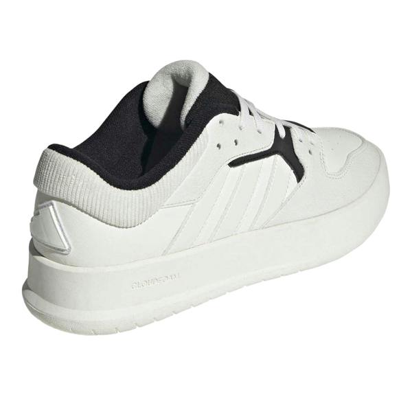 Adidas Mens Court 24 Full Grain Leather Shoes - White/Orange - 
