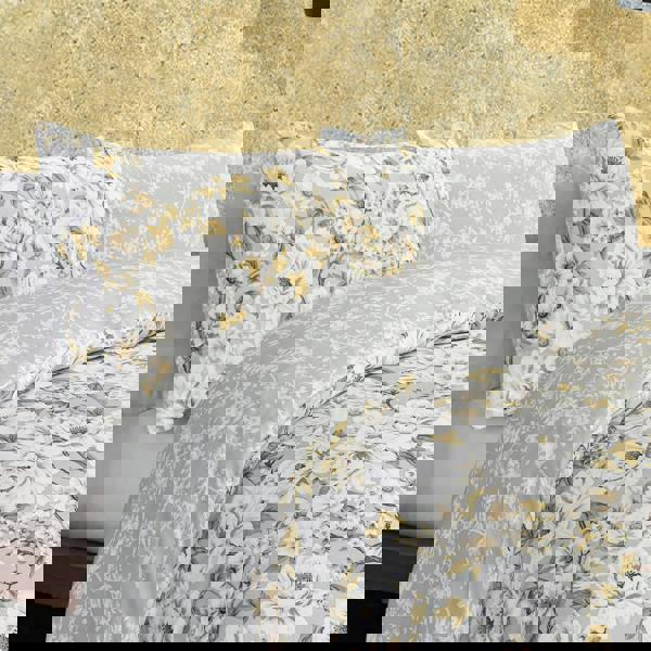 Smart Living Luxury Soft Reversible Elegant Blooms Complete Bedding Set - Green