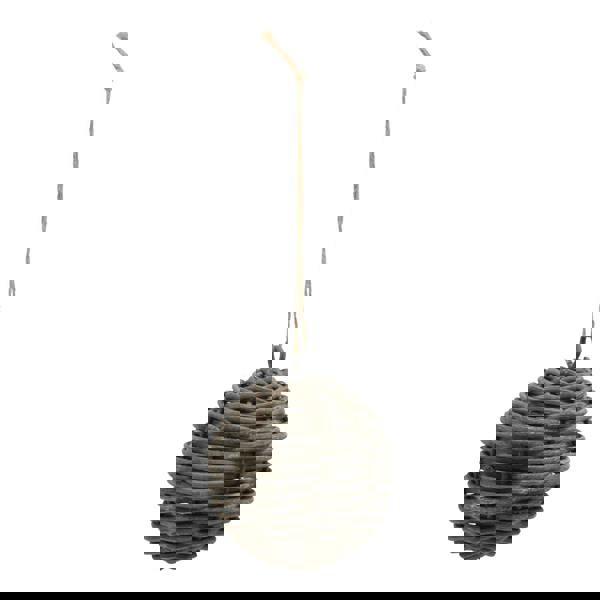 Hill Interiors The Noel Collection Wicker Bauble - Brown