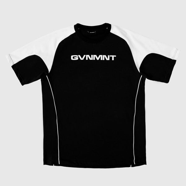 GVNMNT Clothing Co Racer Tee - Black / White