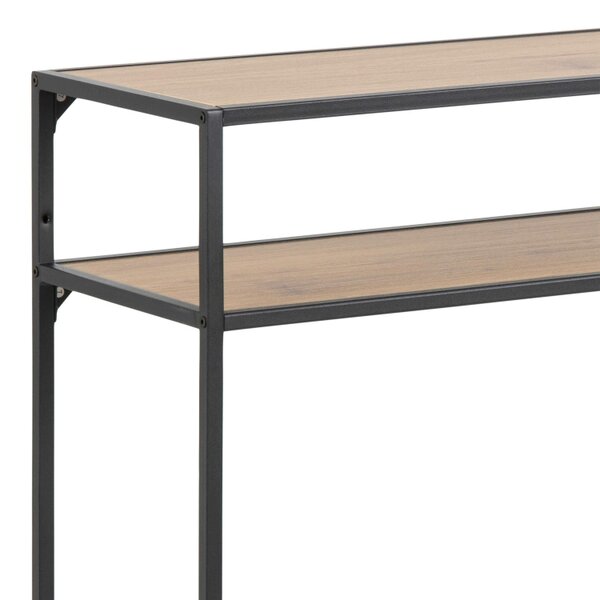 Wyld Haus El Paso Black Metal and Wild Oak Veneer Console Table