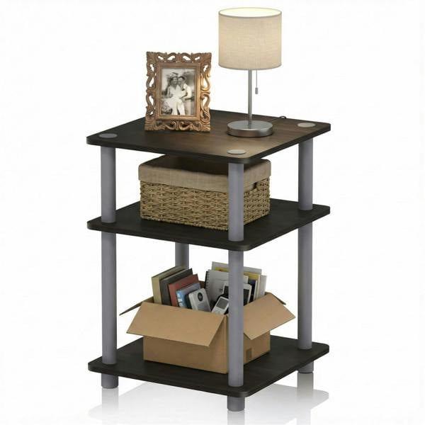 WALPLUS GY Turn-N-Tube Easy Assembly Multipurpose Shelf, Espresso perfect for organized storage and display - 15095CC