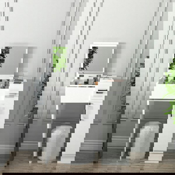 Destina Home Agnes Freestanding Makeup Vanity Table with Mirror