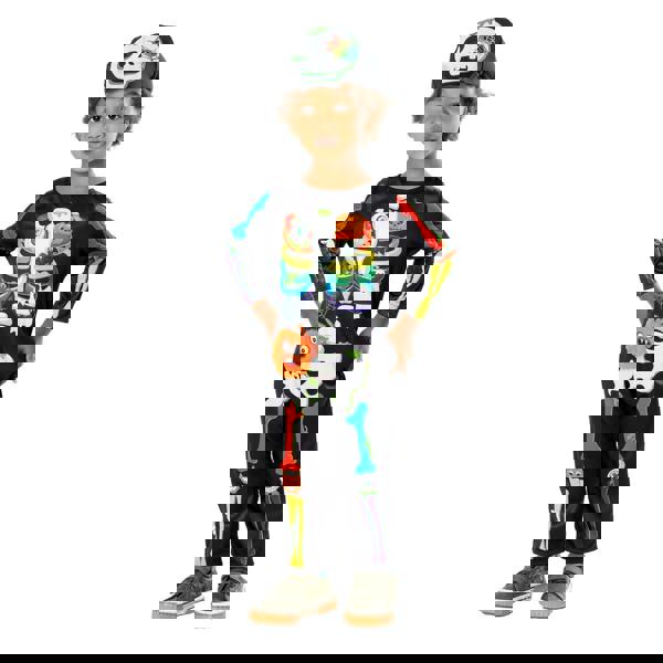 Bristol Novelty Childrens/Kids Rainbow Skeleton Costume - Black - 