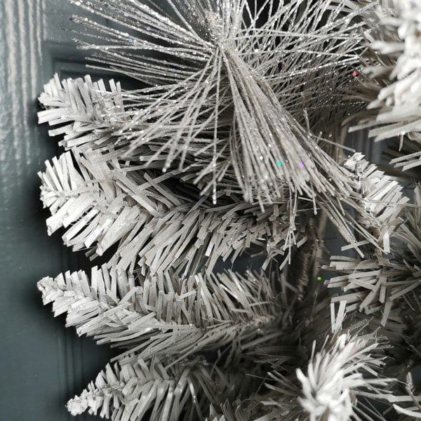Samuel Alexander 50cm Premier Snow Tipped Silver Christmas Glitter Door Wreath Decoration