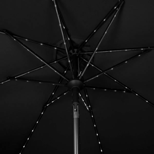 Jardi LED Tilt Parasol 2.7m – Black