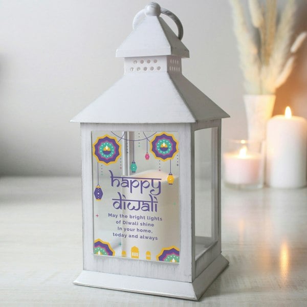 Personalised Memento Company Personalised Diwali White Lantern