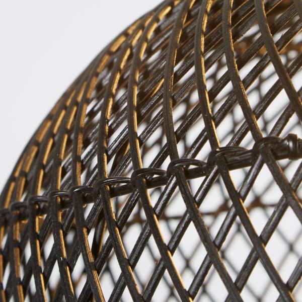 Lighting Collection LARGE BLACK RATTAN BELL EASY FIT 50CM